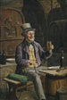 Botanik z vasculum pijący w piwnicy piwa - Hermann Kern — widok dzieła