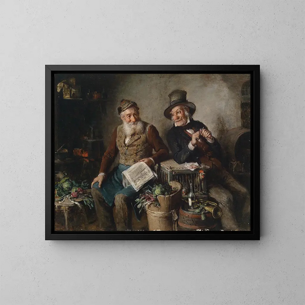Dobrzy przyjaciele - Hermann Kern — oprawiony obraz na ścianie
