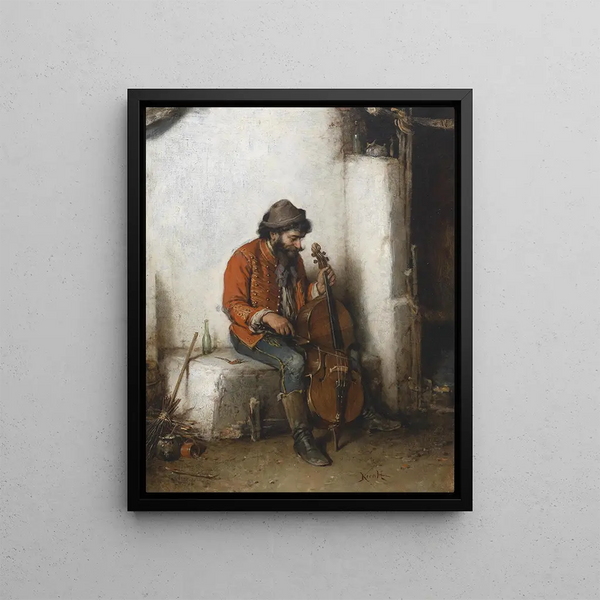 Muzykant cygański - Hermann Kern — oprawiony obraz na ścianie