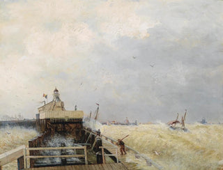 Port w Ostendzie - Hermann Ottomar Herzog — widok dzieła