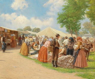 Targ warzywny - Hermann Reisz — widok dzieła