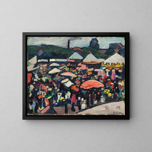Foire au Kesselbrink à Bielefeld - Hermann Stenner — oprawiony obraz na ścianie