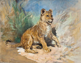 Młody lew - Heywood Hardy — widok dzieła
