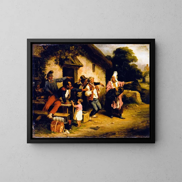L'ivrogne - Hippolyte Bellangé — oprawiony obraz na ścianie