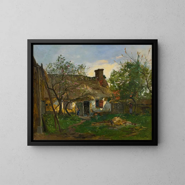 La Chaumière à Berneval - Hippolyte Camille Delpy — oprawiony obraz na ścianie