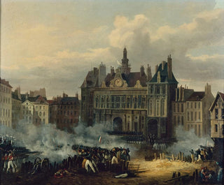 Atak na ratusz 28 lipca 1830 - Hippolyte Lecomte — widok dzieła