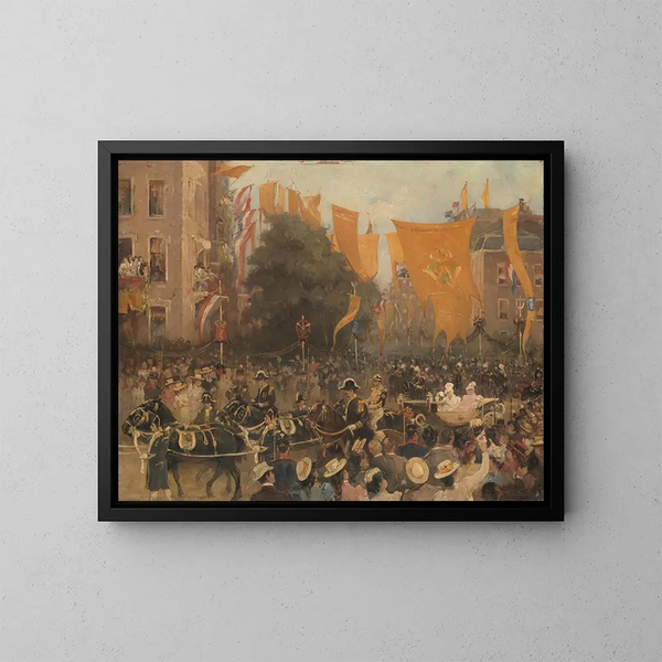 L'entrée de la reine Wilhelmine à Amsterdam en 1898 - Hobbe Smith — oprawiony obraz na ścianie