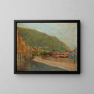 Castelmare de Castellamare - Holger Hvitfeldt Jerichau — oprawiony obraz na ścianie
