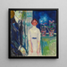 Mężczyzna i kobieta przy oknie z roślinami doniczkowymi - Edvard Munch — oprawiony obraz na ścianie