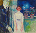 Mężczyzna i kobieta przy oknie z roślinami doniczkowymi - Edvard Munch — widok dzieła