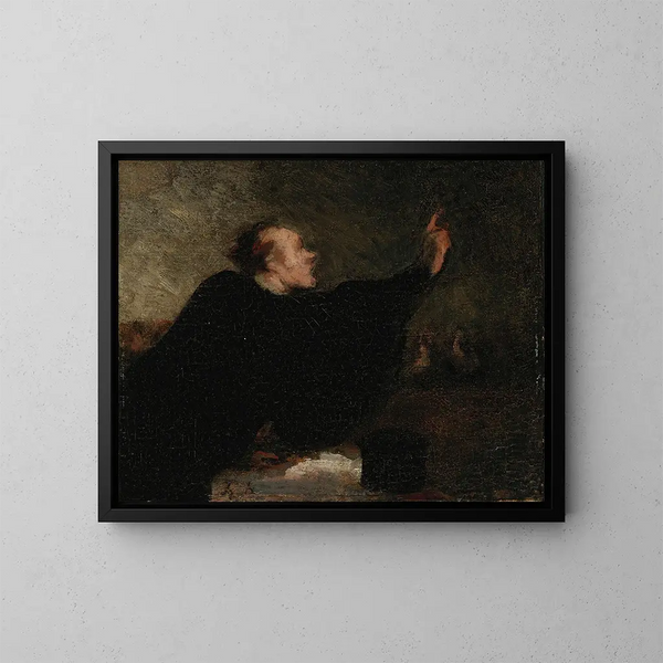 Adwokat broniący - Honoré Daumier — oprawiony obraz na ścianie