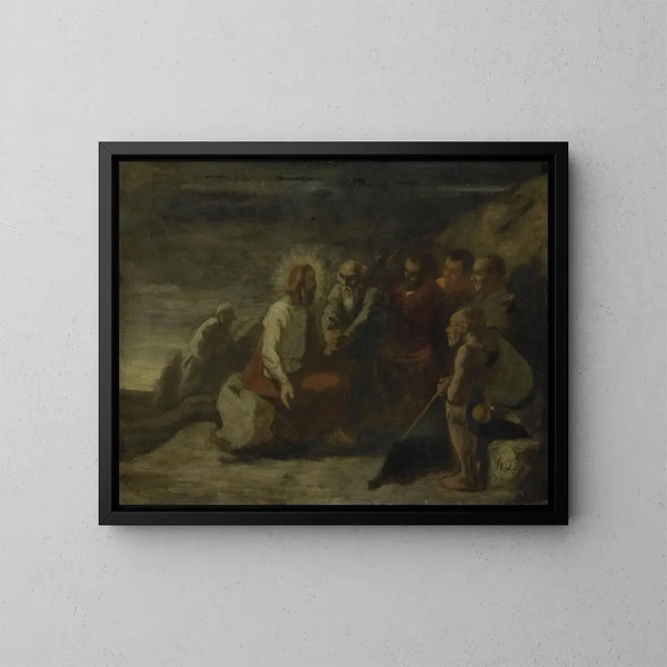 Chrystus i jego uczniowie - Honoré Daumier — oprawiony obraz na ścianie