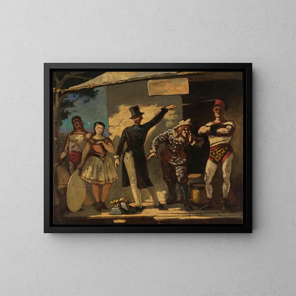 Les Saltimbanques - Honoré Daumier — oprawiony obraz na ścianie