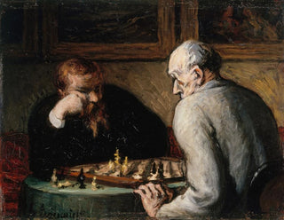 Graczy w szachy - Honoré Daumier — widok dzieła