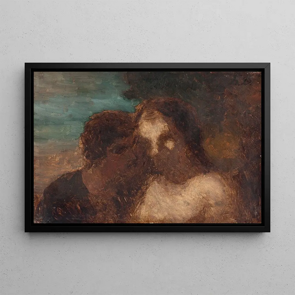 La Confidence ou Le Baiser de Judas - Honoré Daumier — oprawiony obraz na ścianie
