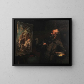 La mise au tombeau - Honoré Daumier — oprawiony obraz na ścianie