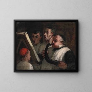 Le Lutrin - Honoré Daumier — oprawiony obraz na ścianie