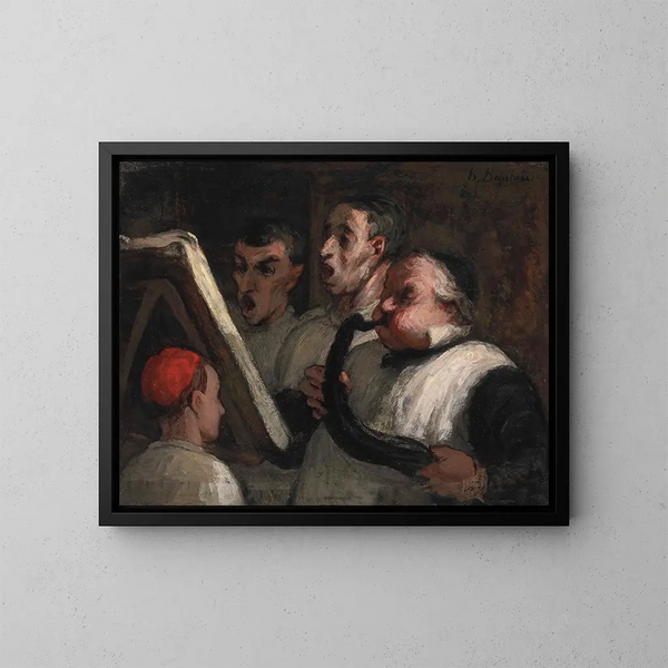 Le Lutrin - Honoré Daumier — oprawiony obraz na ścianie
