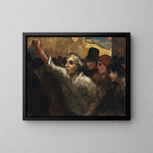 La Révolte - Honoré Daumier — oprawiony obraz na ścianie
