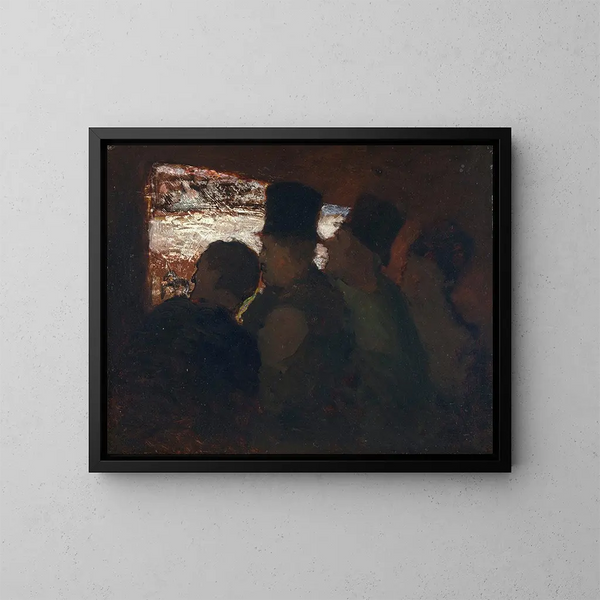 publiczny teatru - Honoré Daumier — oprawiony obraz na ścianie