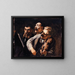 Trio amatorów - Honoré Daumier — oprawiony obraz na ścianie