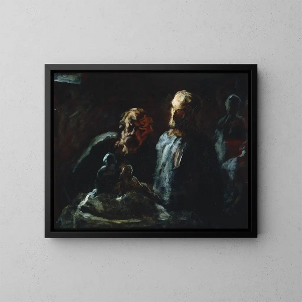 dwóch rzeźbiarzy - Honoré Daumier — oprawiony obraz na ścianie