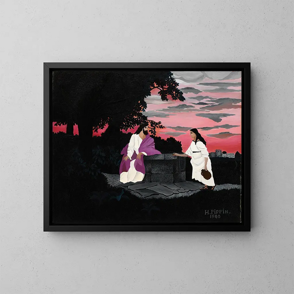 Le Christ et la femme de Samarie - Horace Pippin — oprawiony obraz na ścianie
