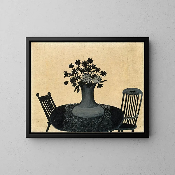 stół i dwa krzesła - Horace Pippin — oprawiony obraz na ścianie