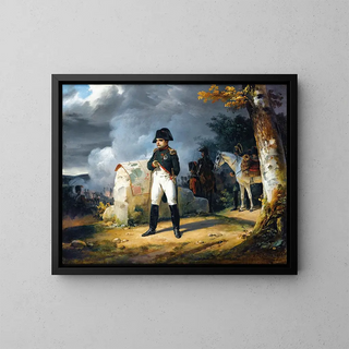 Napoléon w Charleroi, czerwiec 1815 - Horace Vernet — oprawiony obraz na ścianie