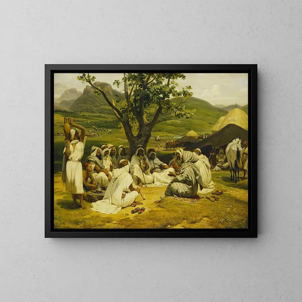 Le conteur arabe - Horace Vernet — oprawiony obraz na ścianie