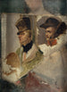 Studia głów portretowych dla La Barrière de Clichy Obrona Paryża z dnia 30 marca 1814 - Horace Vernet — oprawiony obraz na ścianie