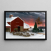 Cour de ferme en hiver - Horatio Shaw — oprawiony obraz na ścianie
