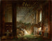 Mnich modlący się w ruinach rzymskiego świątyni - Hubert Robert — widok dzieła
