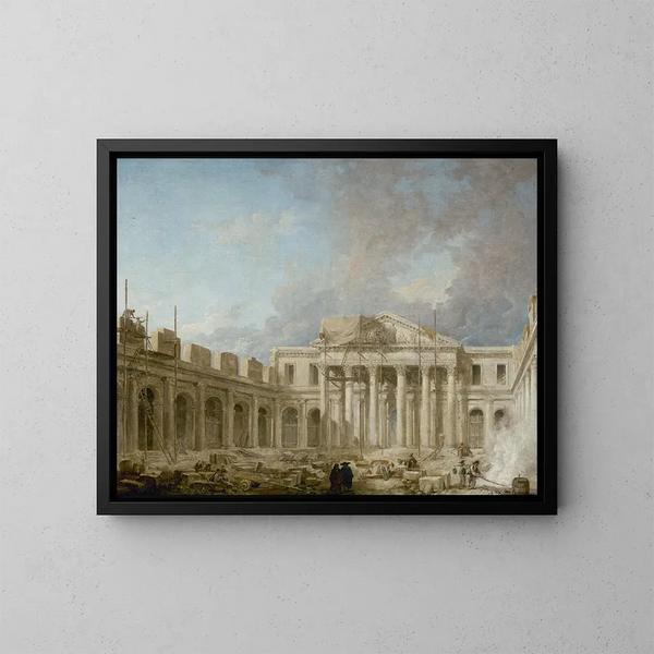 L'École de chirurgie en construction - Hubert Robert — oprawiony obraz na ścianie