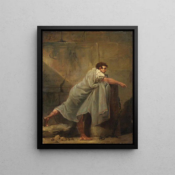 Mówca w więzieniu - Hubert Robert — oprawiony obraz na ścianie