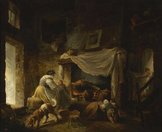 Kuchnia wiejska w ruinie - Hubert Robert — widok dzieła