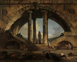 Vue fantaisiste romaine - Hubert Robert — widok dzieła