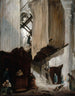 Rzeźbiarz pracujący nad statuą świętego, Święty Piotr z Rzymu - Hubert Robert — widok dzieła