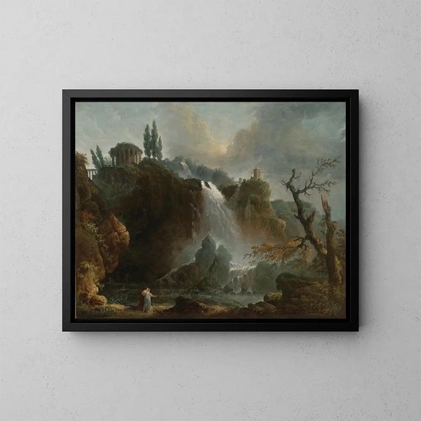 Les Cascades de Tivoli - Hubert Robert — oprawiony obraz na ścianie