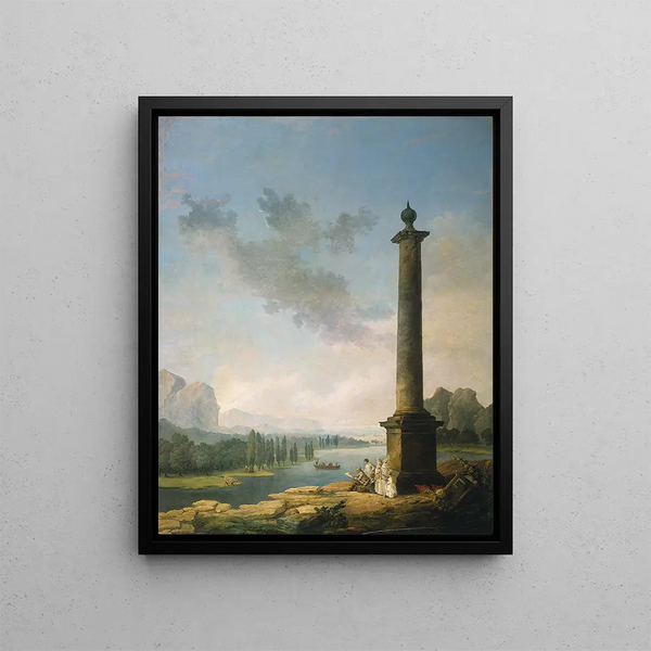 La colonne - Hubert Robert — oprawiony obraz na ścianie