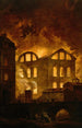 L'incendie à l'Opéra du Palais-Royal - Hubert Robert — widok dzieła
