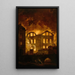 L'incendie à l'Opéra du Palais-Royal - Hubert Robert — oprawiony obraz na ścianie