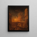 L'incendie de l'Hôtel-Dieu à Paris - Hubert Robert — oprawiony obraz na ścianie