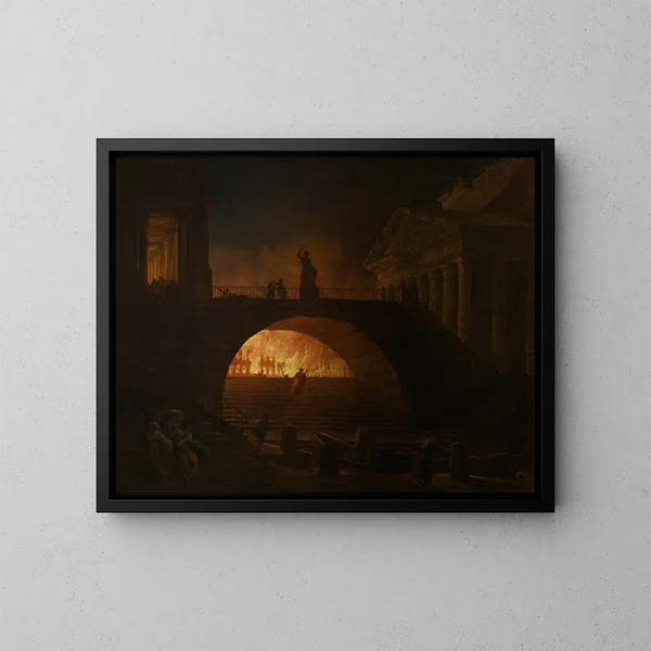 L'incendie de Rome - Hubert Robert — oprawiony obraz na ścianie