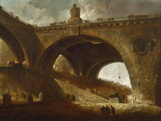 Le Vieux Pont - Hubert Robert — widok dzieła