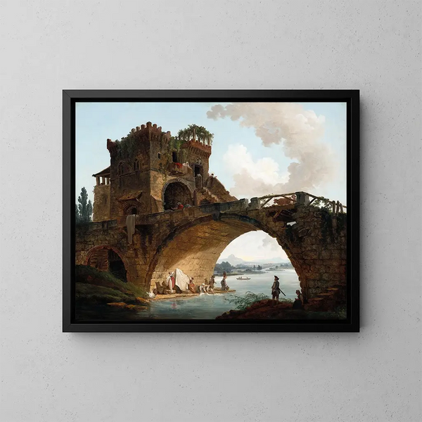 Most Salario - Hubert Robert — oprawiony obraz na ścianie