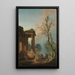 Le Portique d'un manoir de campagne - Hubert Robert — oprawiony obraz na ścianie