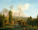 Widok na park w Mrville - Hubert Robert — widok dzieła