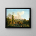 Widok na park w Mrville - Hubert Robert — oprawiony obraz na ścianie