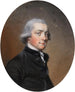 Portret dżentelmena w czarnym płaszczu - Hugh Douglas Hamilton — widok dzieła